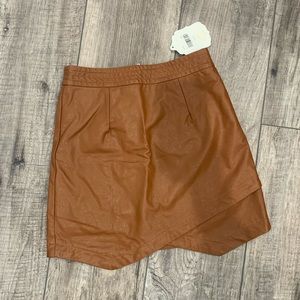 Altar’d State faux leather brown skirt